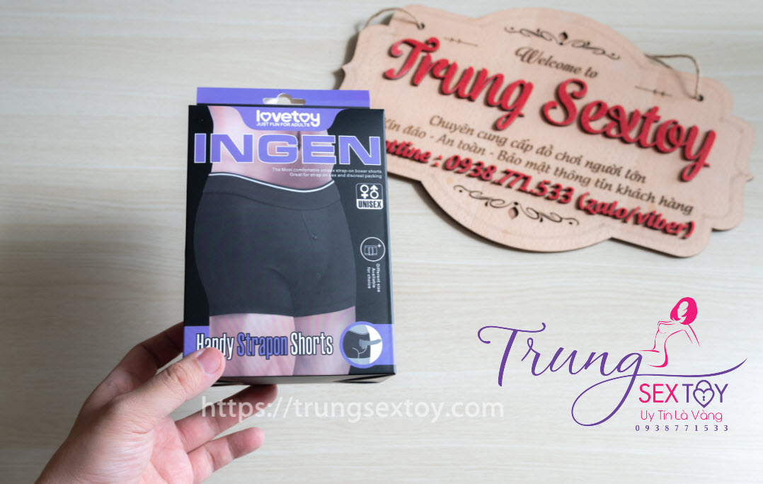 Quần short đeo dương vật unisex Lovetoy co giãn thoải mái Quần short đeo dương vật unisex Lovetoy co giãn thoải mái
