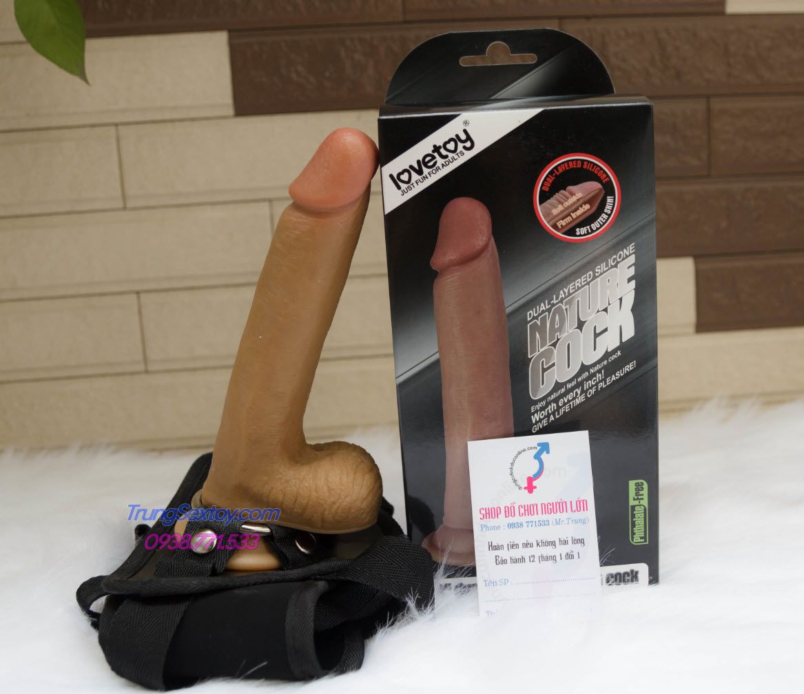 Dương vật giả dây đeo Lovetoy mềm mịn chân thực kích thích