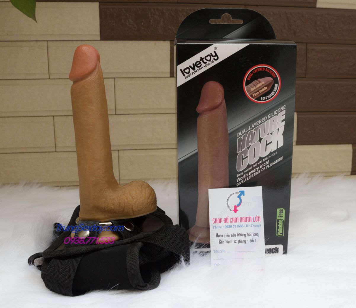Dương vật giả dây đeo Lovetoy mềm mịn chân thực kích thích