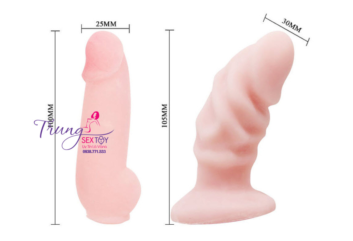 Dương vật giả dây đeo mini mềm silicon hai đầu cho Les vui