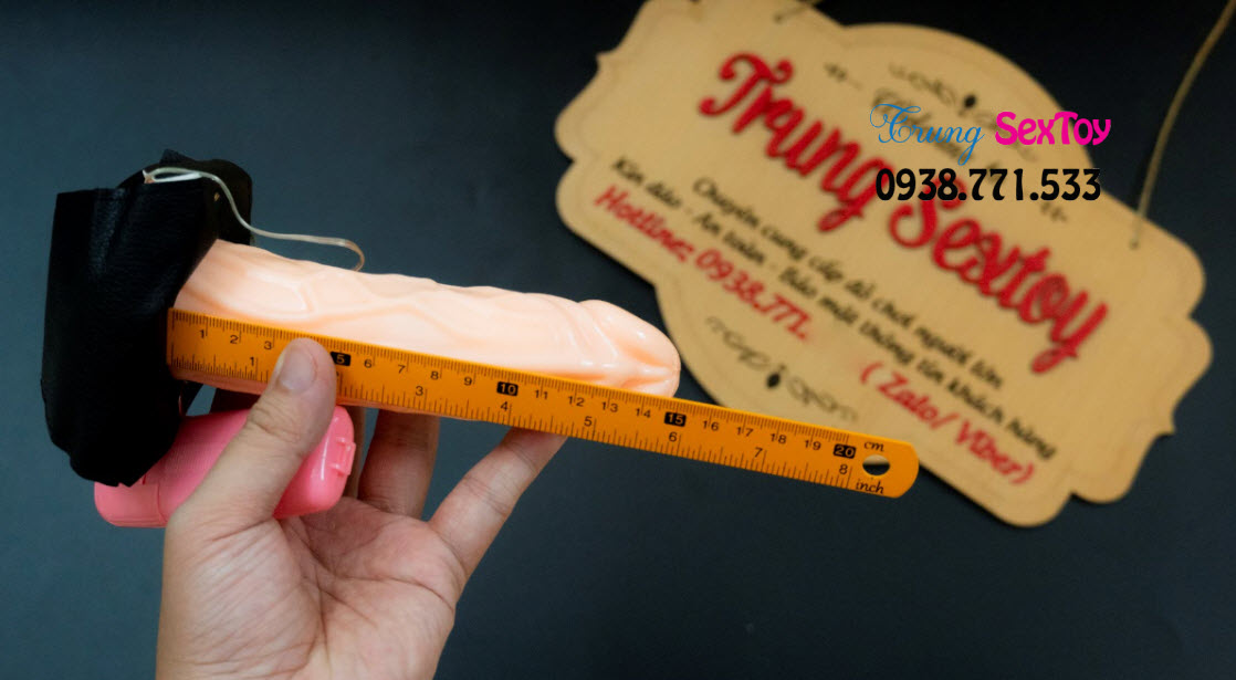 Dương vật giả rỗng ruột rung bi Lybaile 21cm chất liệu ABS