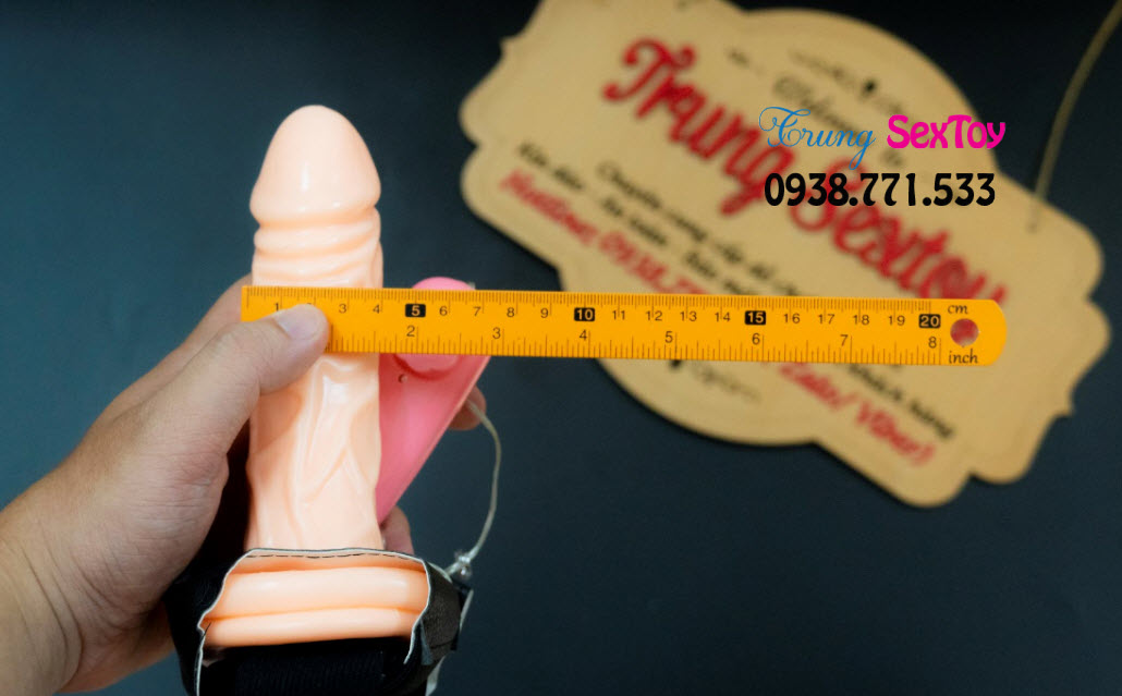 Dương vật giả rỗng ruột rung bi Lybaile 21cm chất liệu ABS