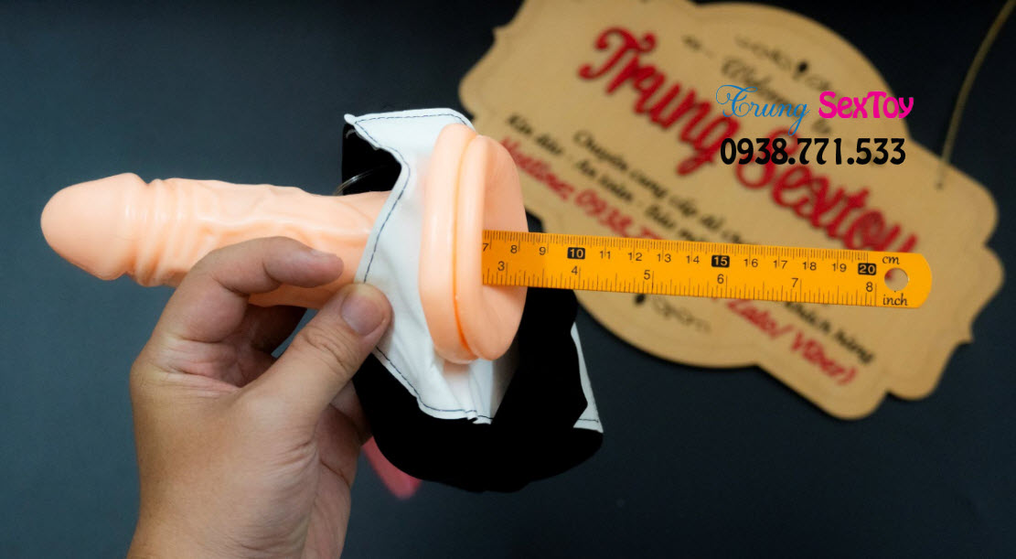 Dương vật giả rỗng ruột rung bi Lybaile 21cm chất liệu ABS