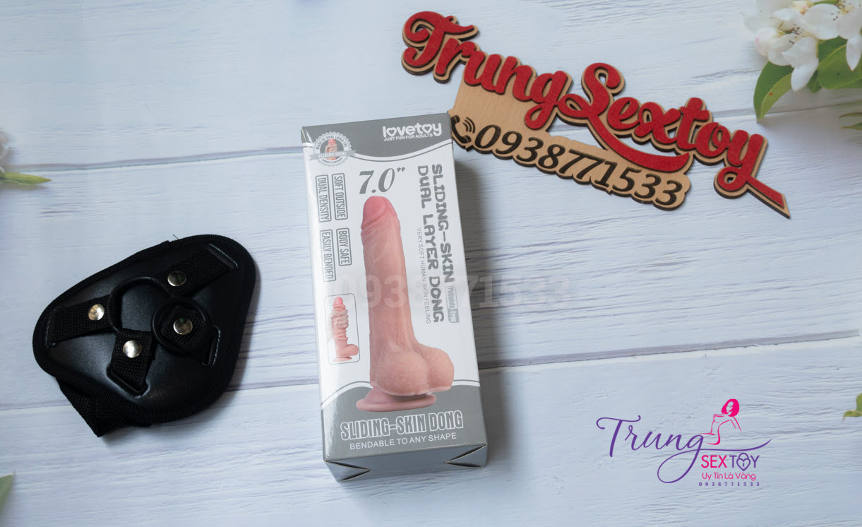  Sỉ Dương Vật Giả Dành Cho Nữ Có Dây Deo Lovetoy 2 lớp bẻ cong mới nhất