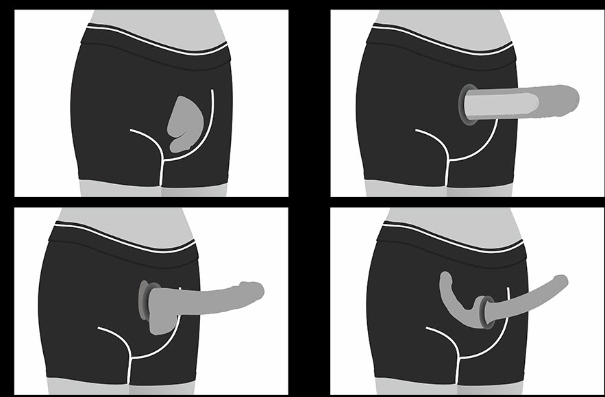 Combo Sextoy Lesbian Quần Cotton Tăng Khoái Cảm Dương Vật