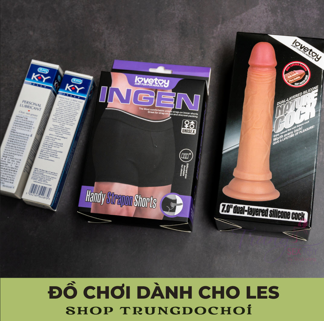 Lovetoy Les Flexible Silicone Strap-On Dual Pleasure Toy