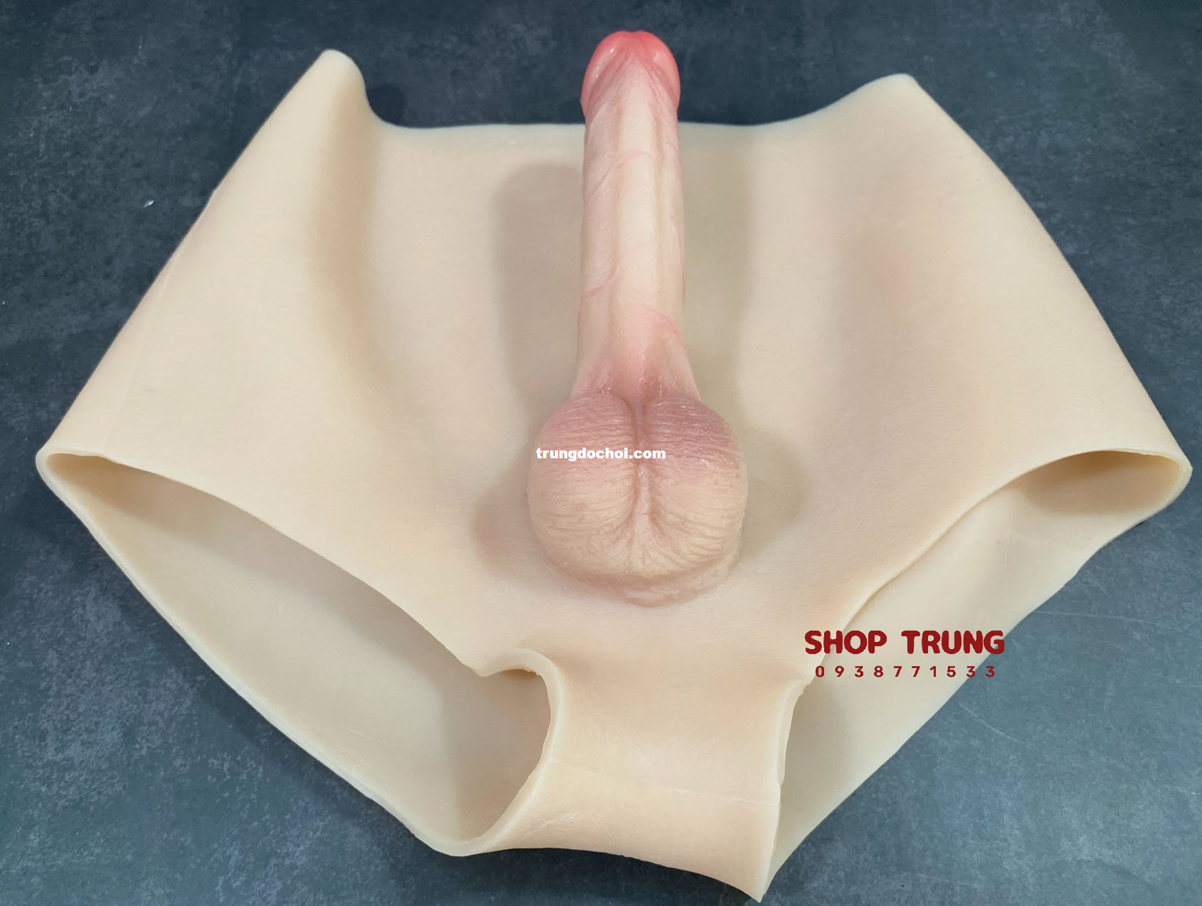 Quần đùi silicon dương vật giả mini cho Les lần đầu