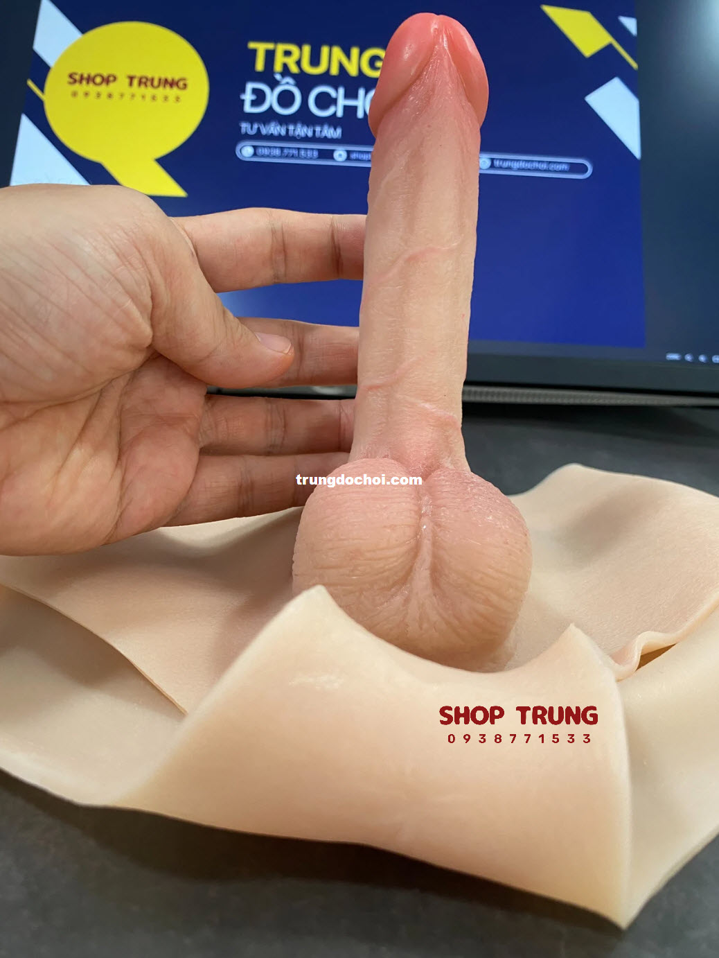 Quần đùi silicon dương vật giả mini cho Les lần đầu