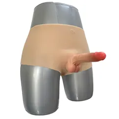 Quần đùi silicon dương vật giả mini cho Les lần đầu 