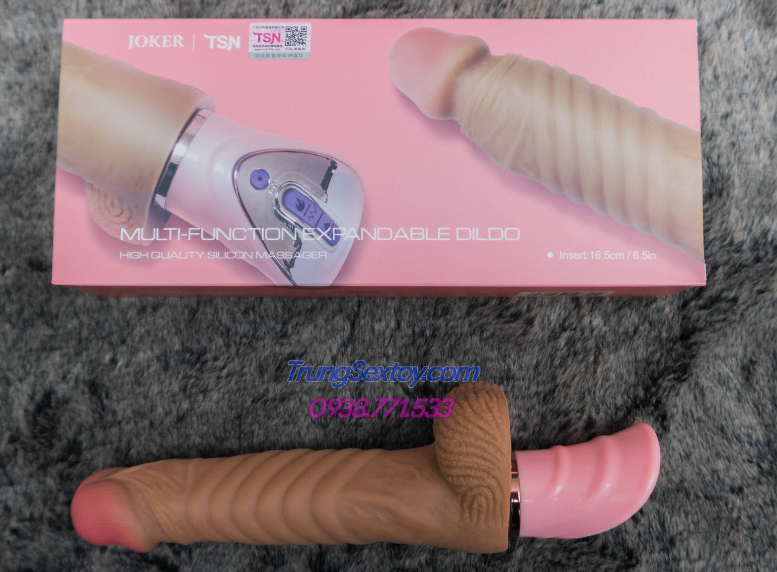 TSN Joker Heated Auto Vibrating Silicone Realistic Dildo