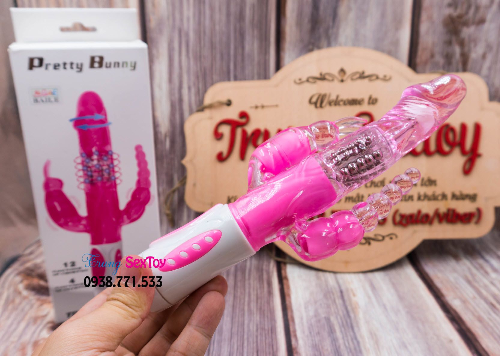 Dương vật giả ba đầu rung mạnh Bunny sướng mê ly cho nam