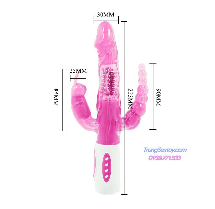 Dương vật giả ba đầu rung mạnh Bunny sướng mê ly cho nam