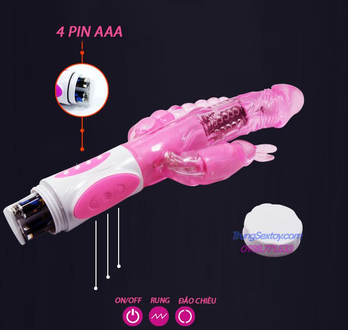 Dương vật giả ba đầu rung mạnh Bunny sướng mê ly cho nam