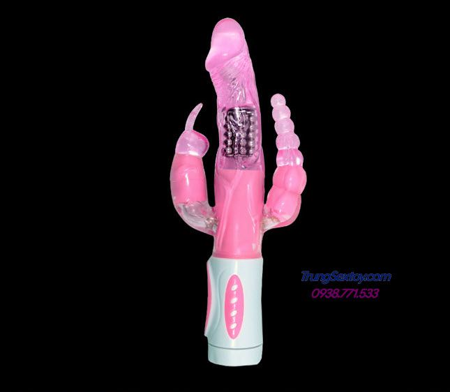 Dương vật giả ba đầu rung mạnh Bunny sướng mê ly cho nam