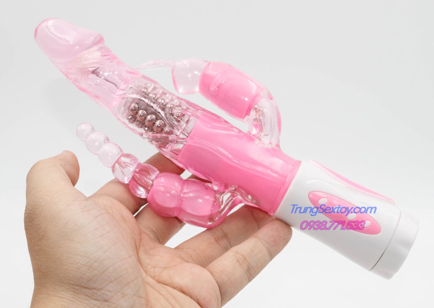 Dương vật giả ba đầu rung mạnh Bunny sướng mê ly cho nam