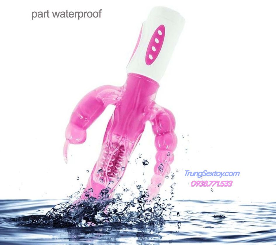 Dương vật giả ba đầu rung mạnh Bunny sướng mê ly cho nam