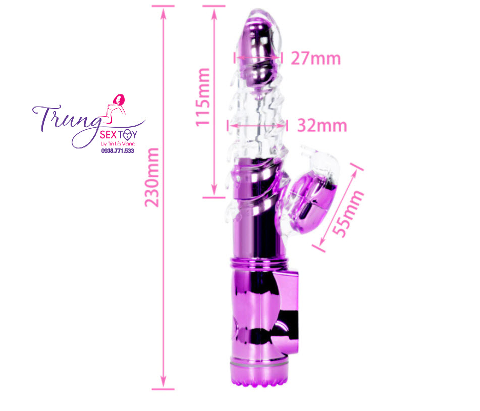 Dương vật giả rung xoay 360 độ silicon mềm mại kích thích cực đã