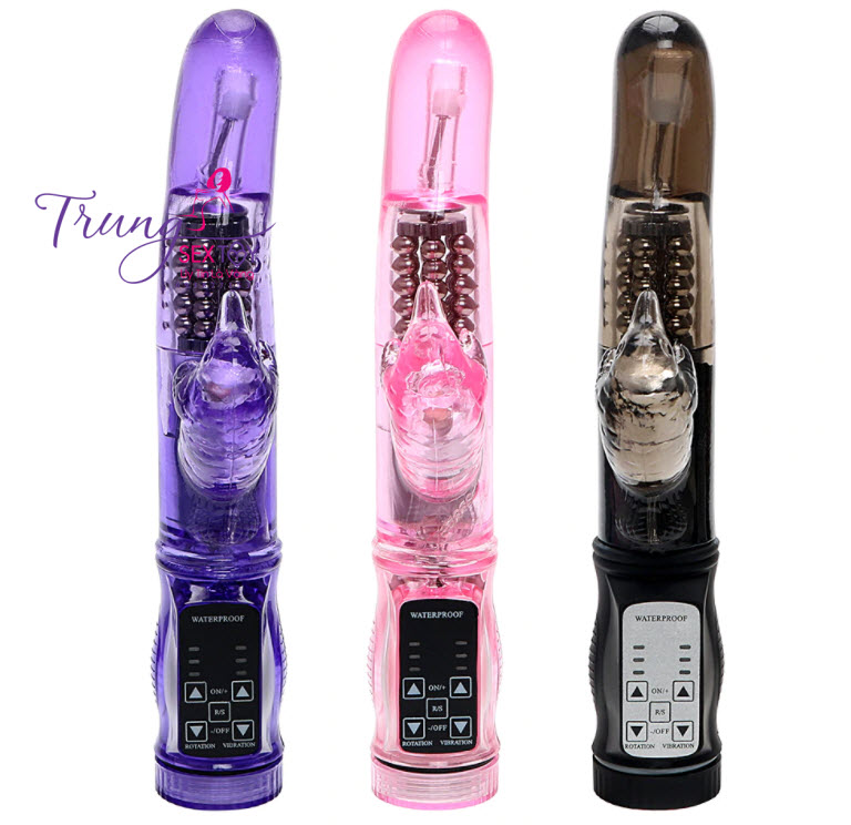 Máy Rung Dương Vật Giả Thụt Xoay Tăng Khoái Cảm Nữ 3 Lần