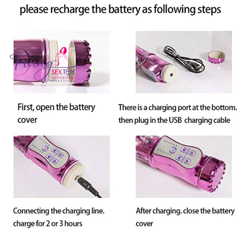 Máy Rung Cầm Tay 12 Chế Độ Cao Cấp Cho Nữ Thỏa Mãn