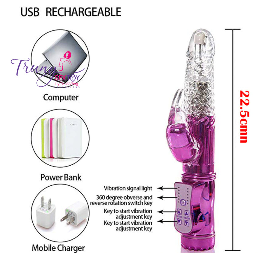 Máy Rung Cầm Tay 12 Chế Độ Cao Cấp Cho Nữ Thỏa Mãn