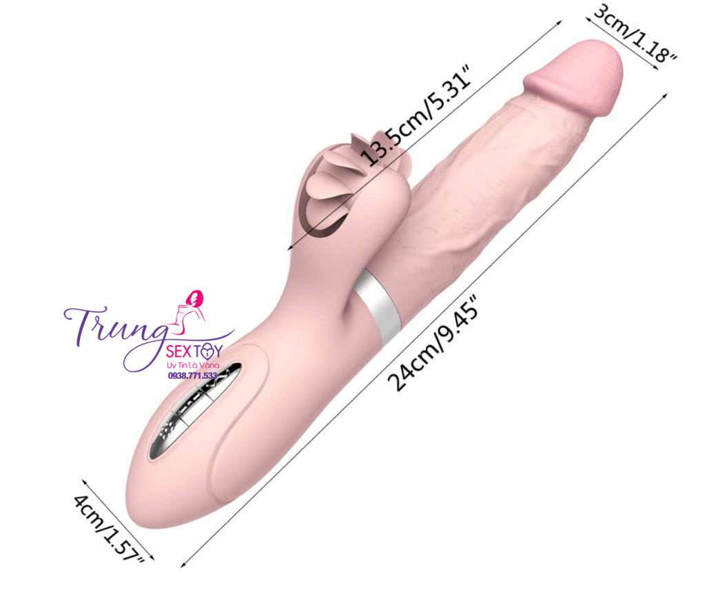 Dương Vật Giả Mars Evo Rung Thụt Nhiệt Ấm Lưỡi Xoay Mềm