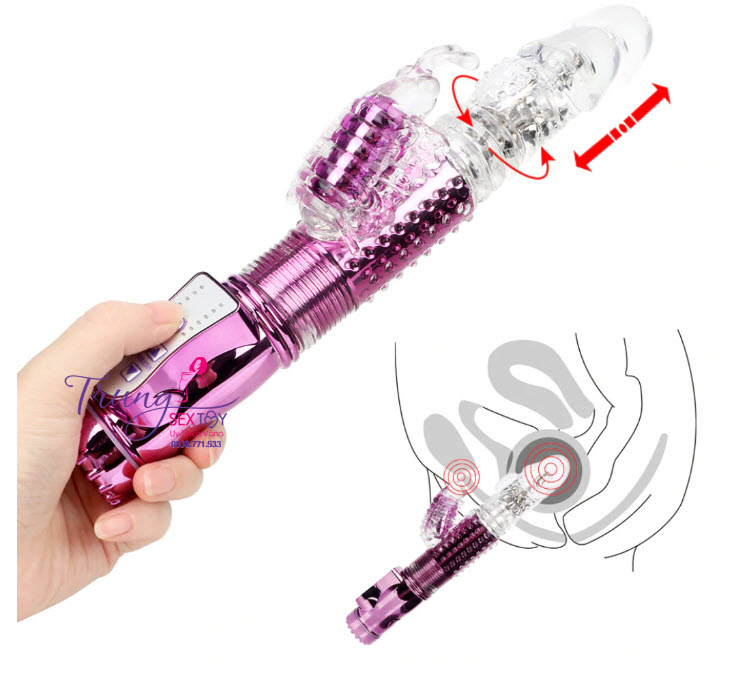 Máy Rung Thụt Cầm Tay Dương Vật Giả Hấp Dẫn Cho Nữ