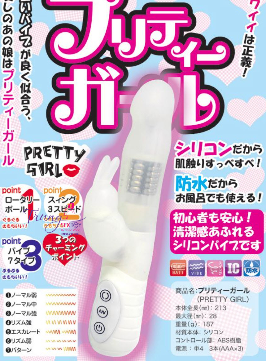 Dương Vật Giả Trắng Rung Xoay Cao Cấp Kích Thích Mạnh Mẽ