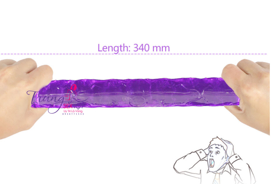 Dương vật giả hai đầu cao cấp dành cho les thỏa mãn kích thích
