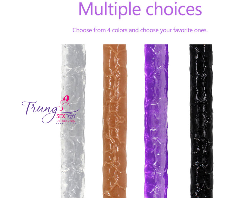 Dương vật giả hai đầu cao cấp dành cho les thỏa mãn kích thích