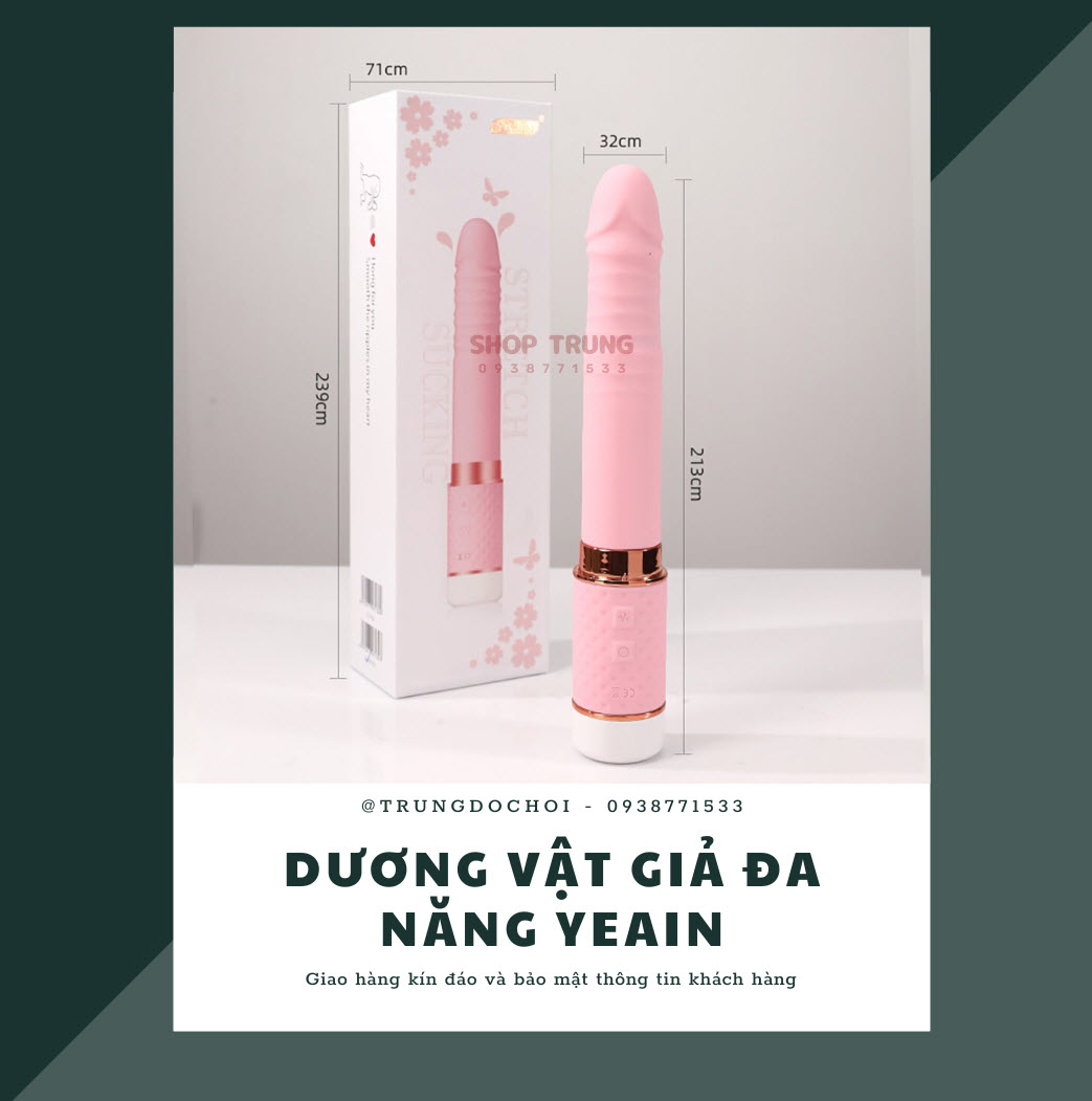 Dương Vật Giả Yeain Mini 2 Trong 1 Rung Thụt Bú Mút Kích Thích