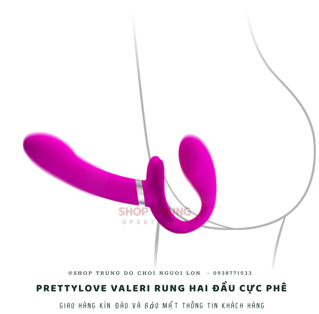 Dụng cụ rung điểm G hai đầu Pretty Love Valeri sạc pin