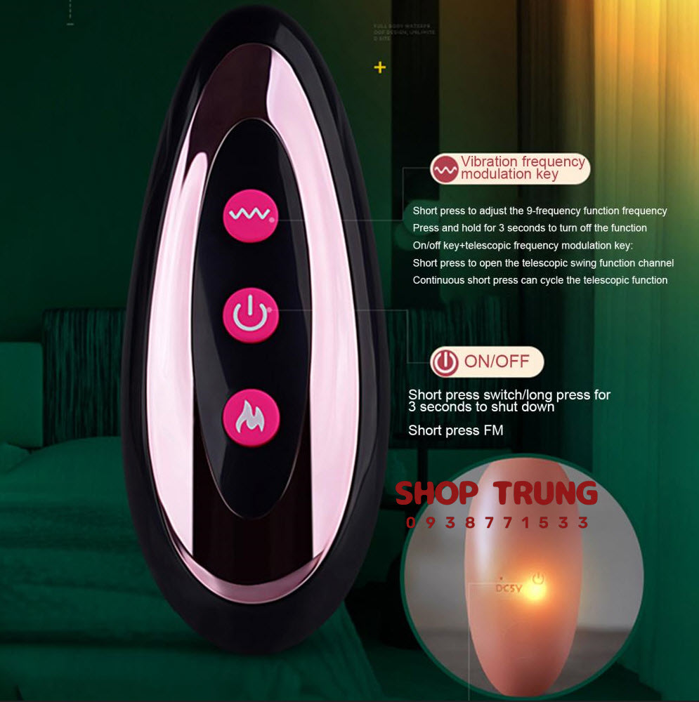 Rung thụt nhiệt kích thích nữ 9 chế độ USB an toàn thăng hoa