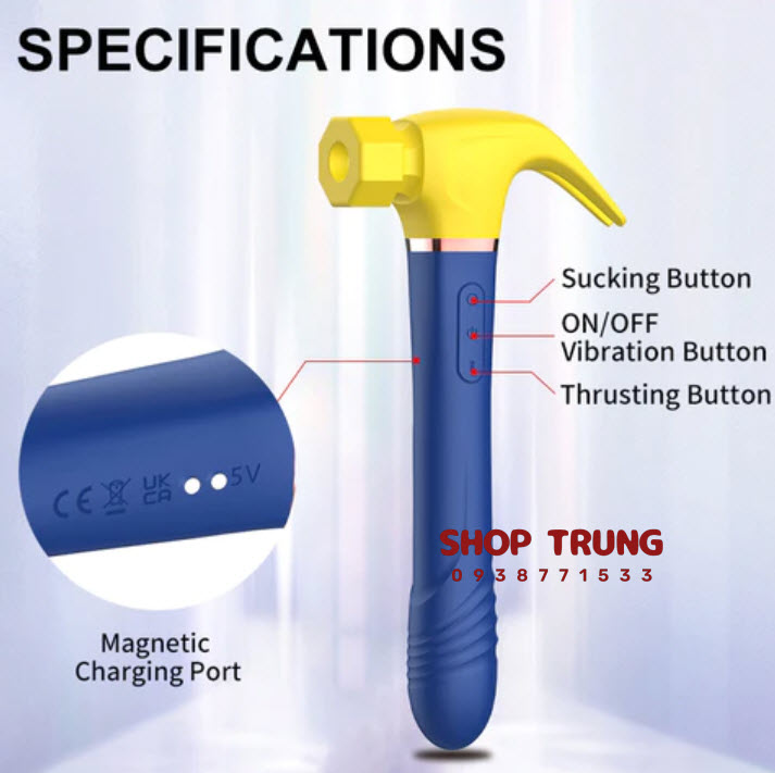7 Mode Hammer Silicone Oral Licking Vibration Toy