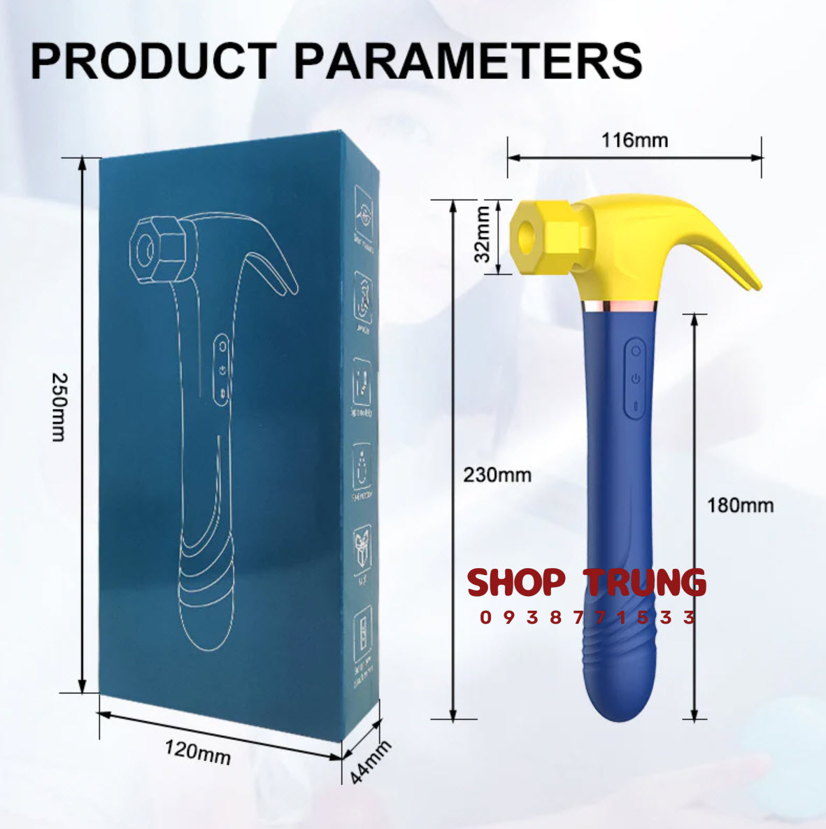 7 Mode Hammer Silicone Oral Licking Vibration Toy