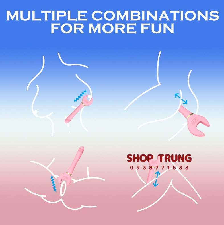 Dụng cụ tình dục cờ lê rung 10 chế độ sướng cực đã