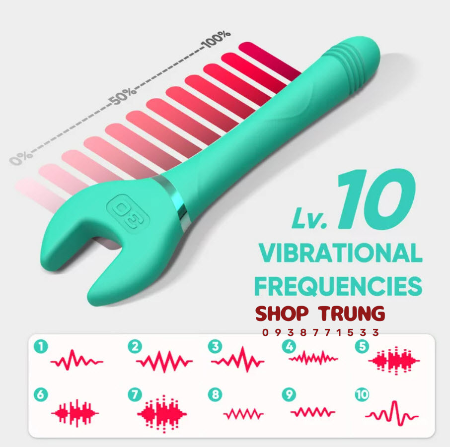 Dụng cụ tình dục cờ lê rung 10 chế độ sướng cực đã
