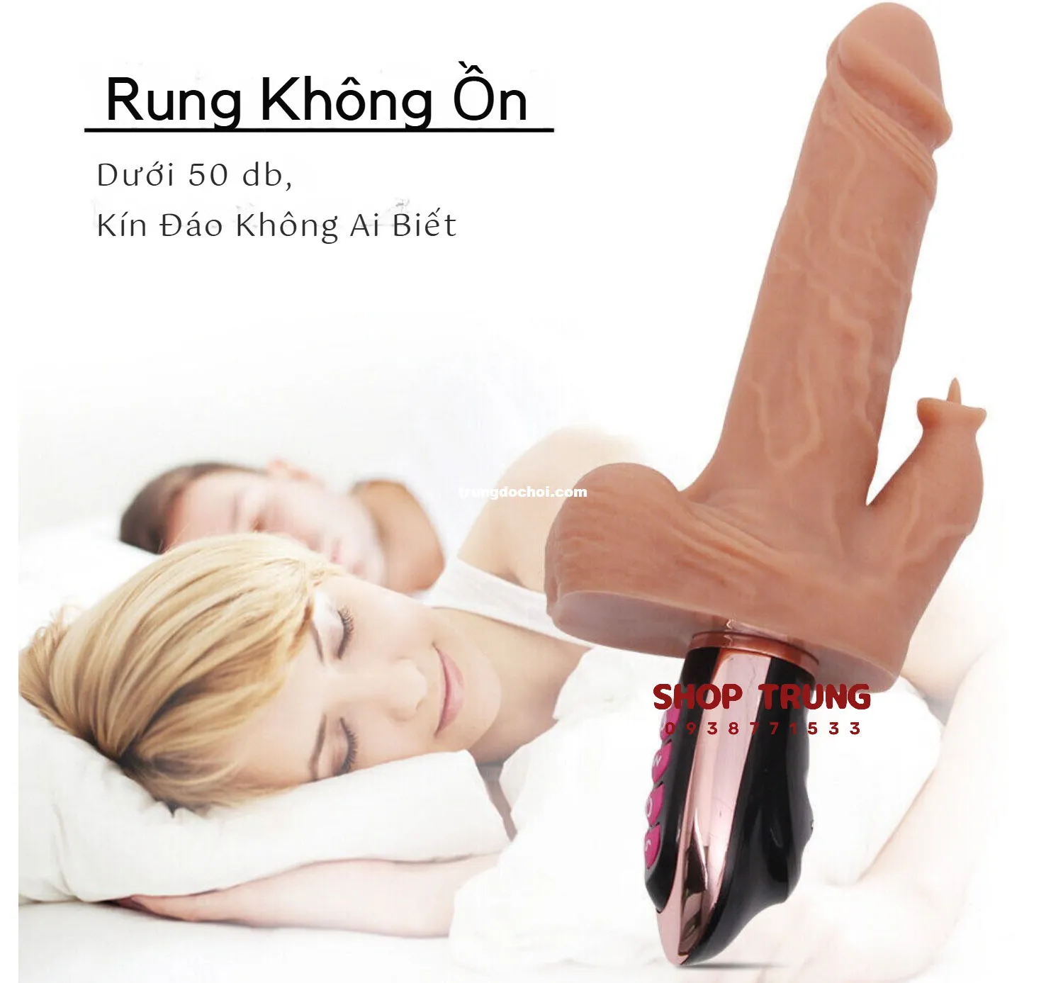 Dương vật giả rung thụt 7 chế độ thăng hoa sục mạnh ấm nóng