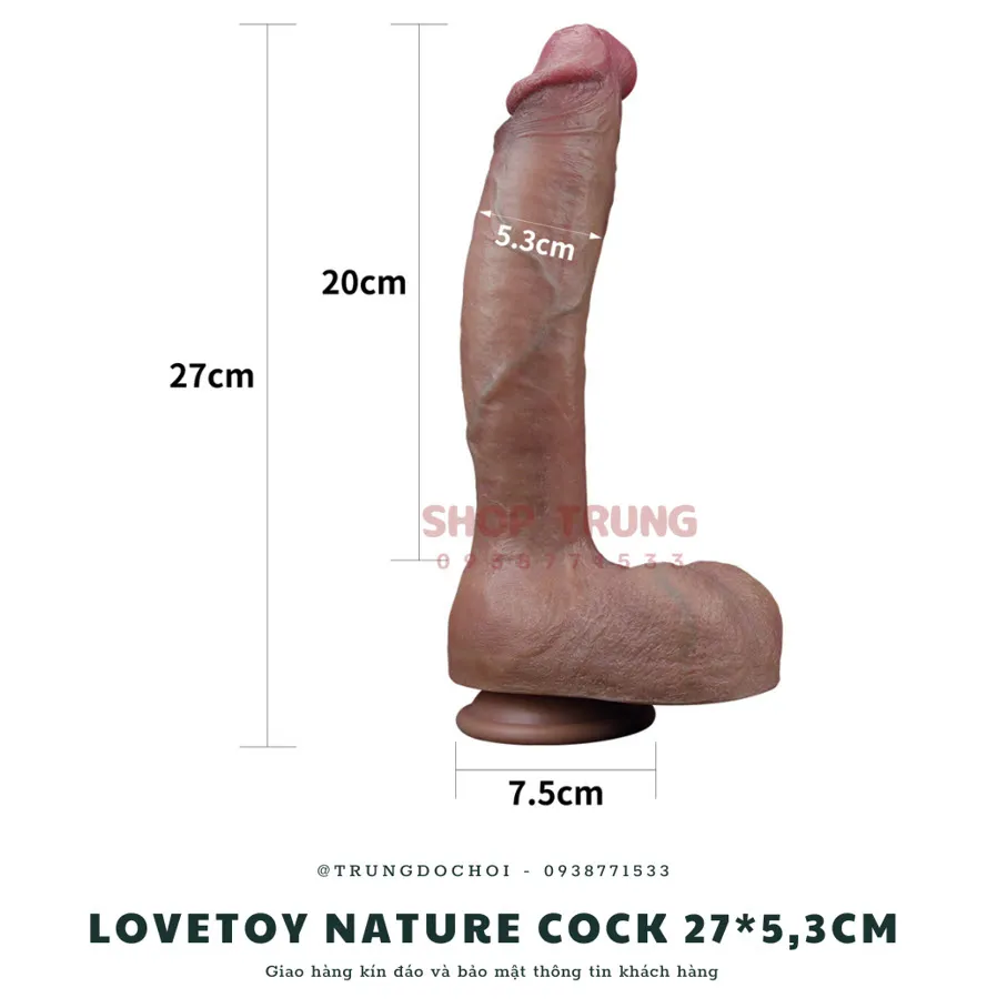 Lovetoy Nature Cock size khủng silicon cao cấp kích thích cực mê