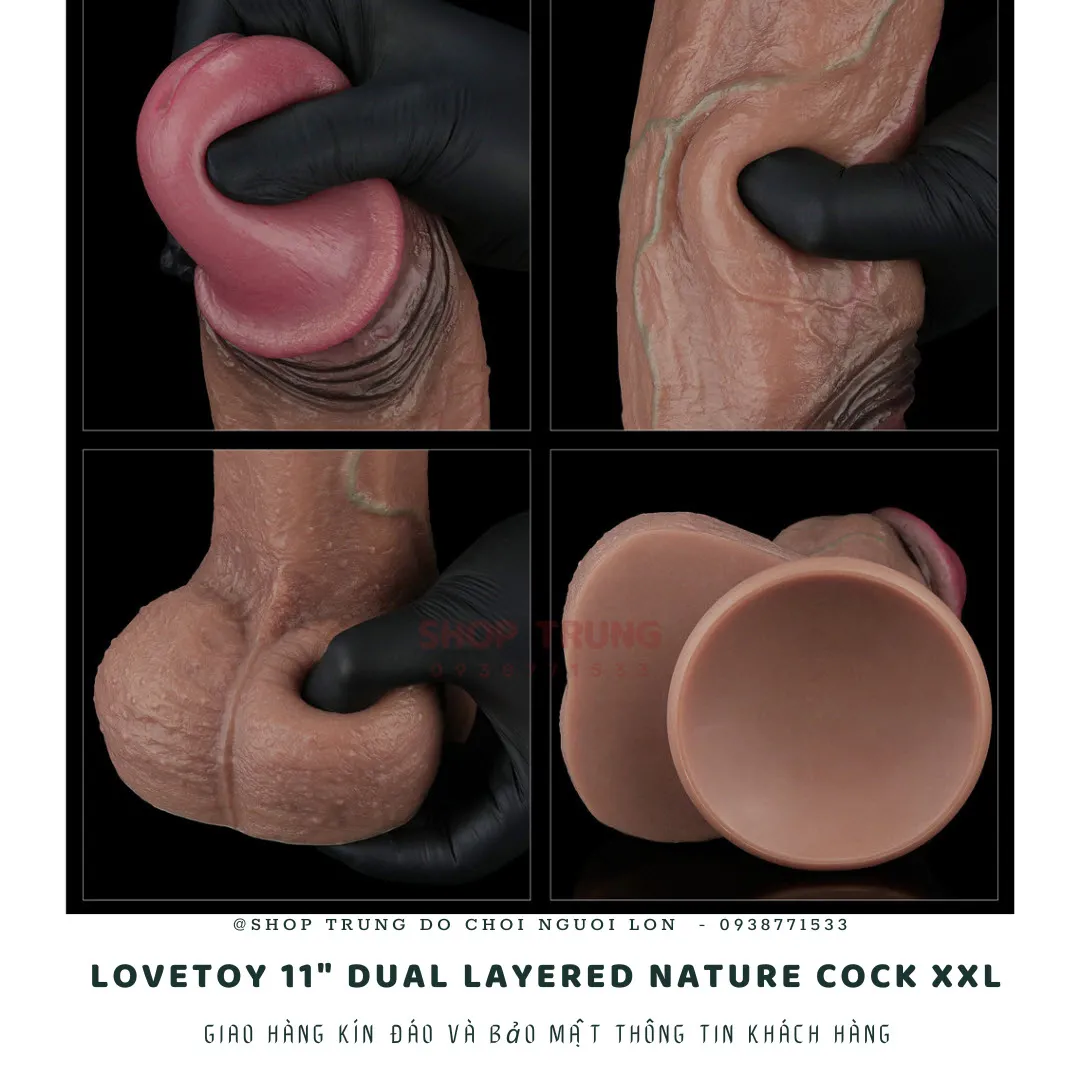 Dương vật giả Lovetoy Layered Nature XXL silicon 2 lớp mềm mại