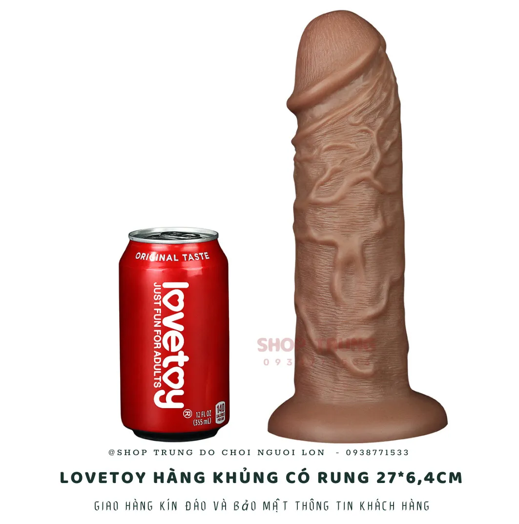 Dương vật giả rung Lovetoy 27cm silicon PVC chuẩn y tế