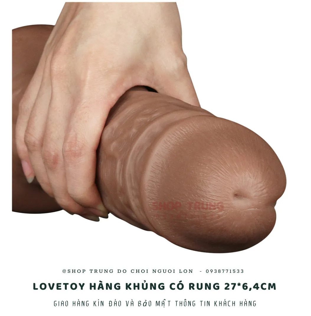 Dương vật giả rung Lovetoy 27cm silicon PVC chuẩn y tế