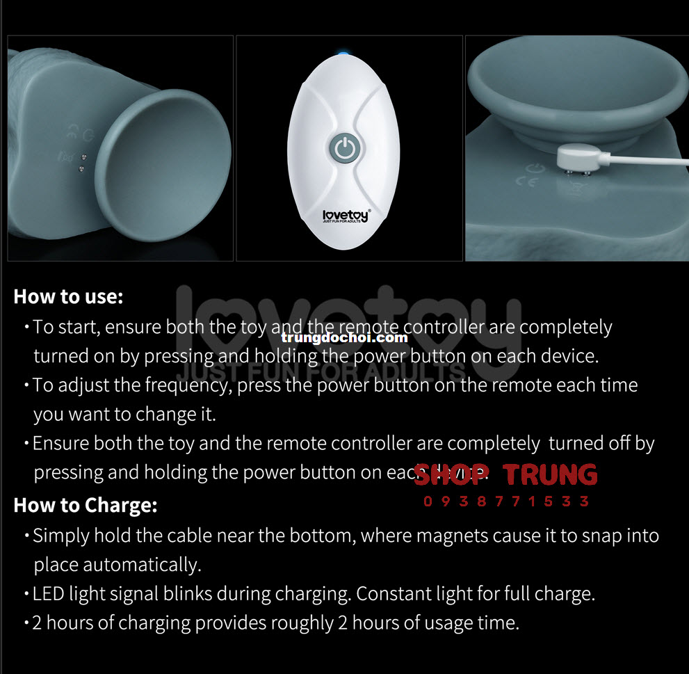 Dương Vật Giả Rung Lovetoy 28cm Siêu Thật Thỏa Mãn Đỉnh