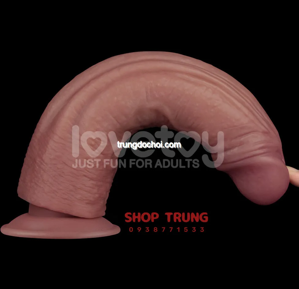 Dương vật giả Lovetoy rung 2 lớp chống nước đế hút tiện lợi