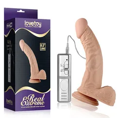 Dương vật giả Lovetoy 8.5 inch cong rung đa chế độ như thật