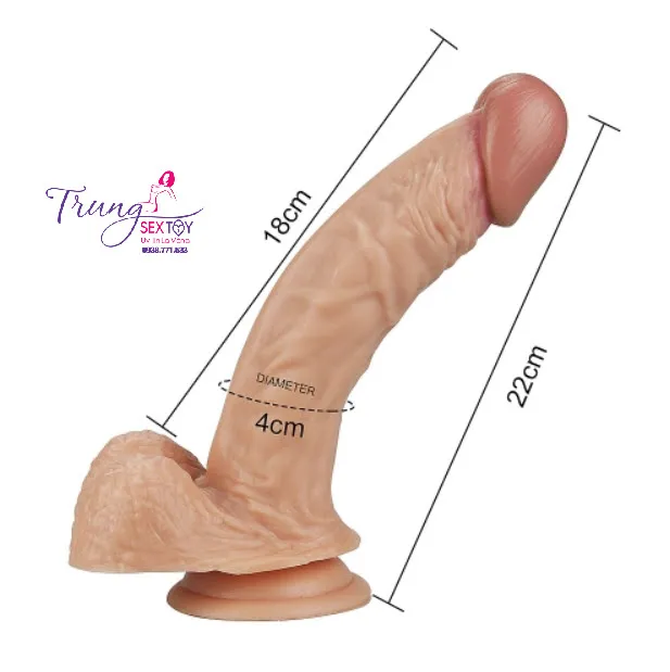 Dương vật giả Lovetoy 8.5 inch cong rung đa chế độ như thật