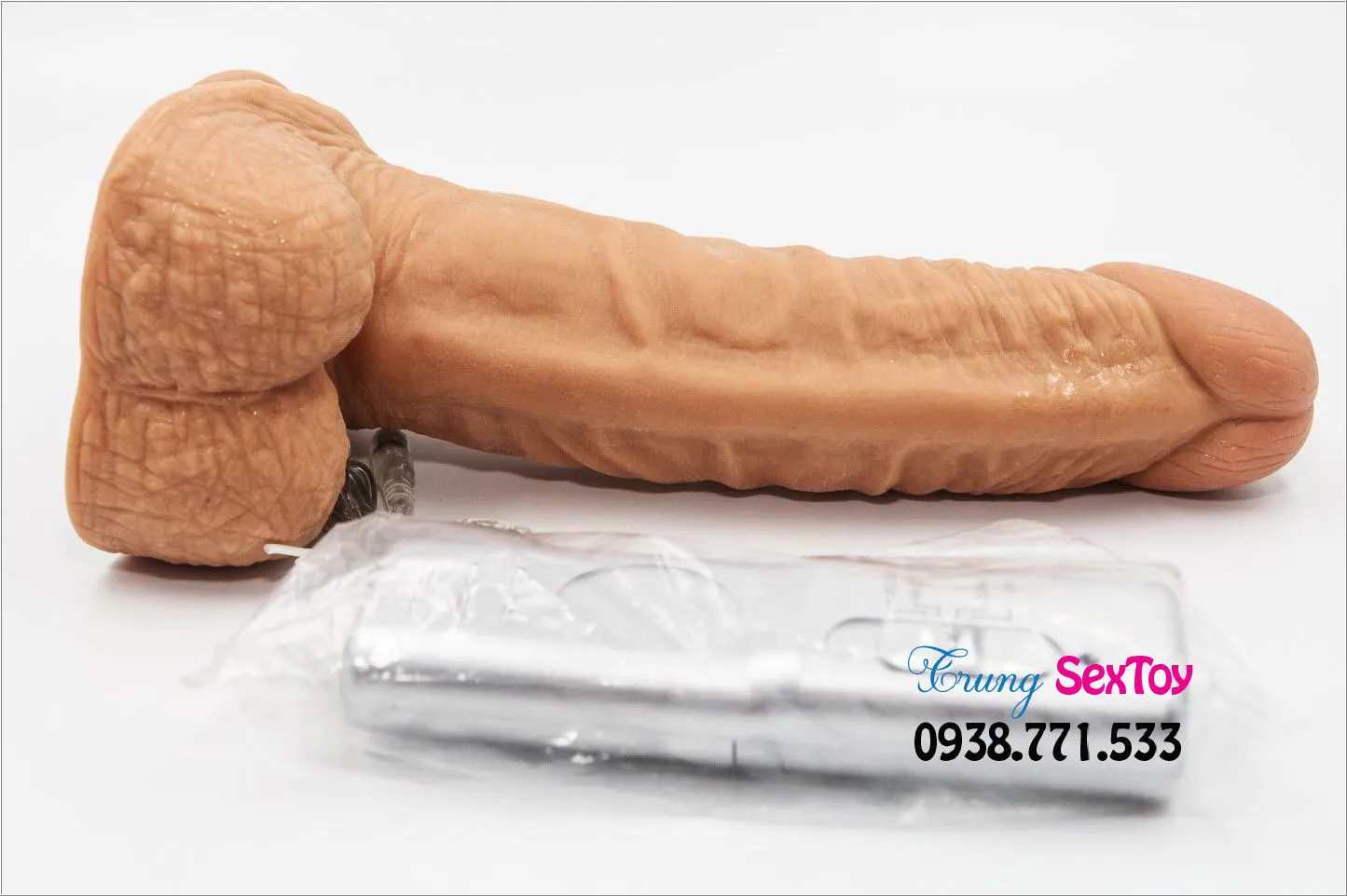 Dương vật giả Lovetoy 8.5 inch cong mềm mại, chân thực, siêu bền
