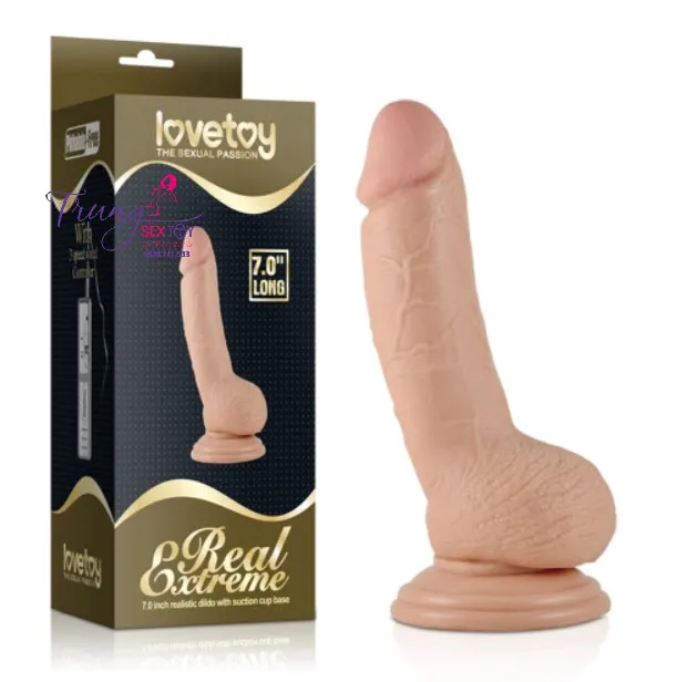 Dương vật giả Lovetoy 7 inch cong silicon mềm kích thích điểm G