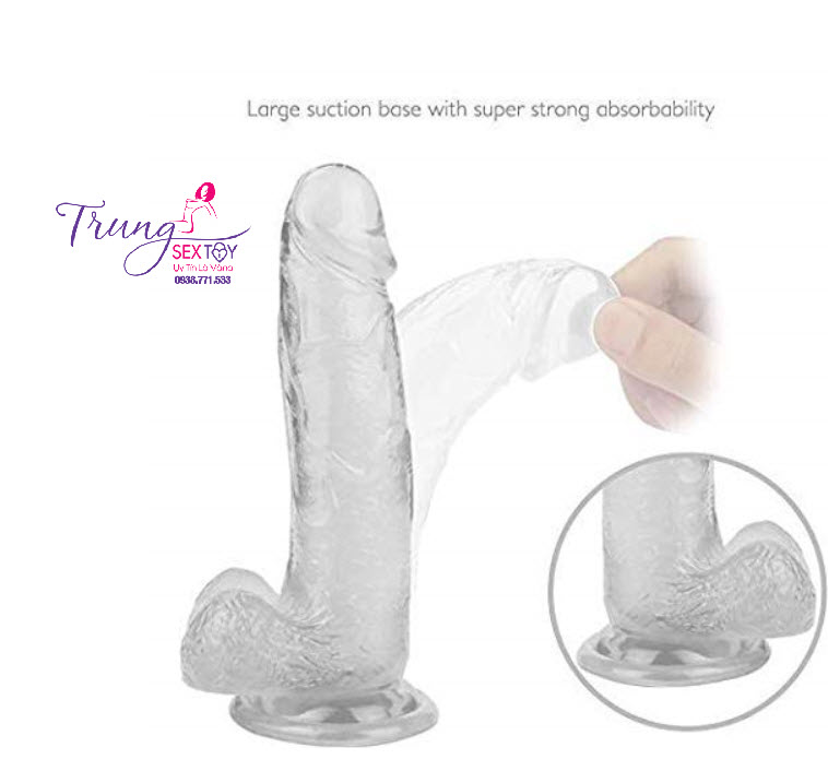 Dương vật giả trong suốt đa chức năng kích thích cực mạnh