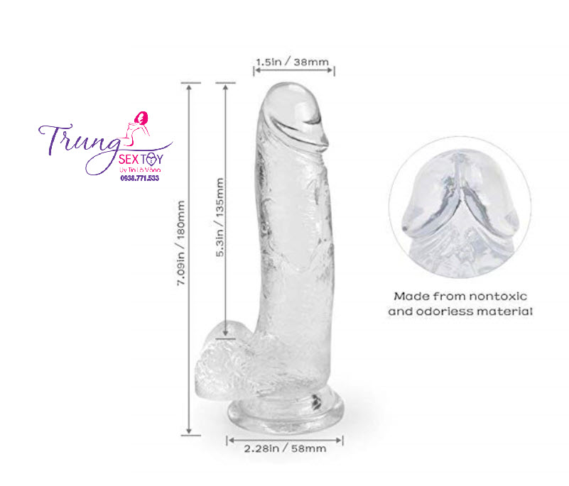 Dương vật giả trong suốt độc đáo sang trọng kích thích mua ngay