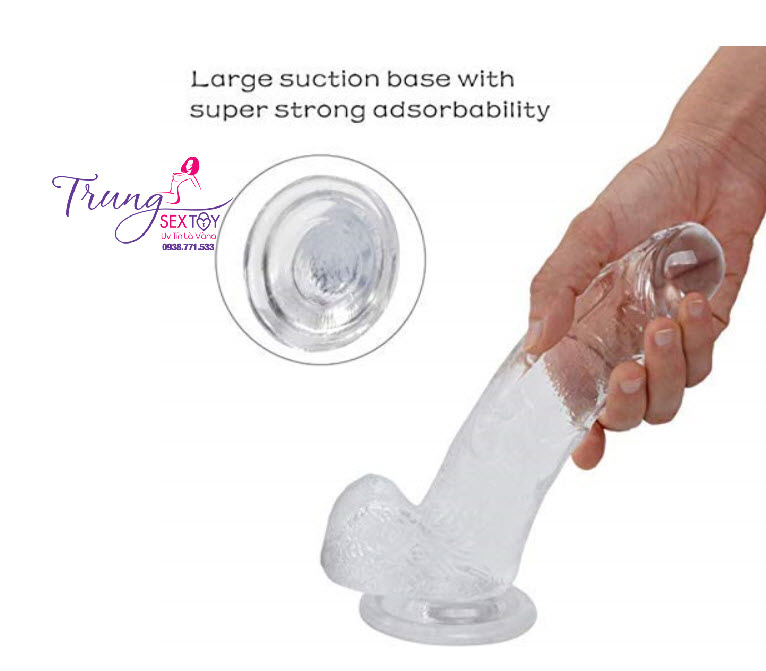 Dương vật giả trong suốt đa chức năng kích thích cực mạnh